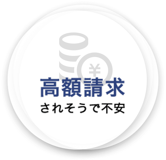 髙額請求されそうで不安